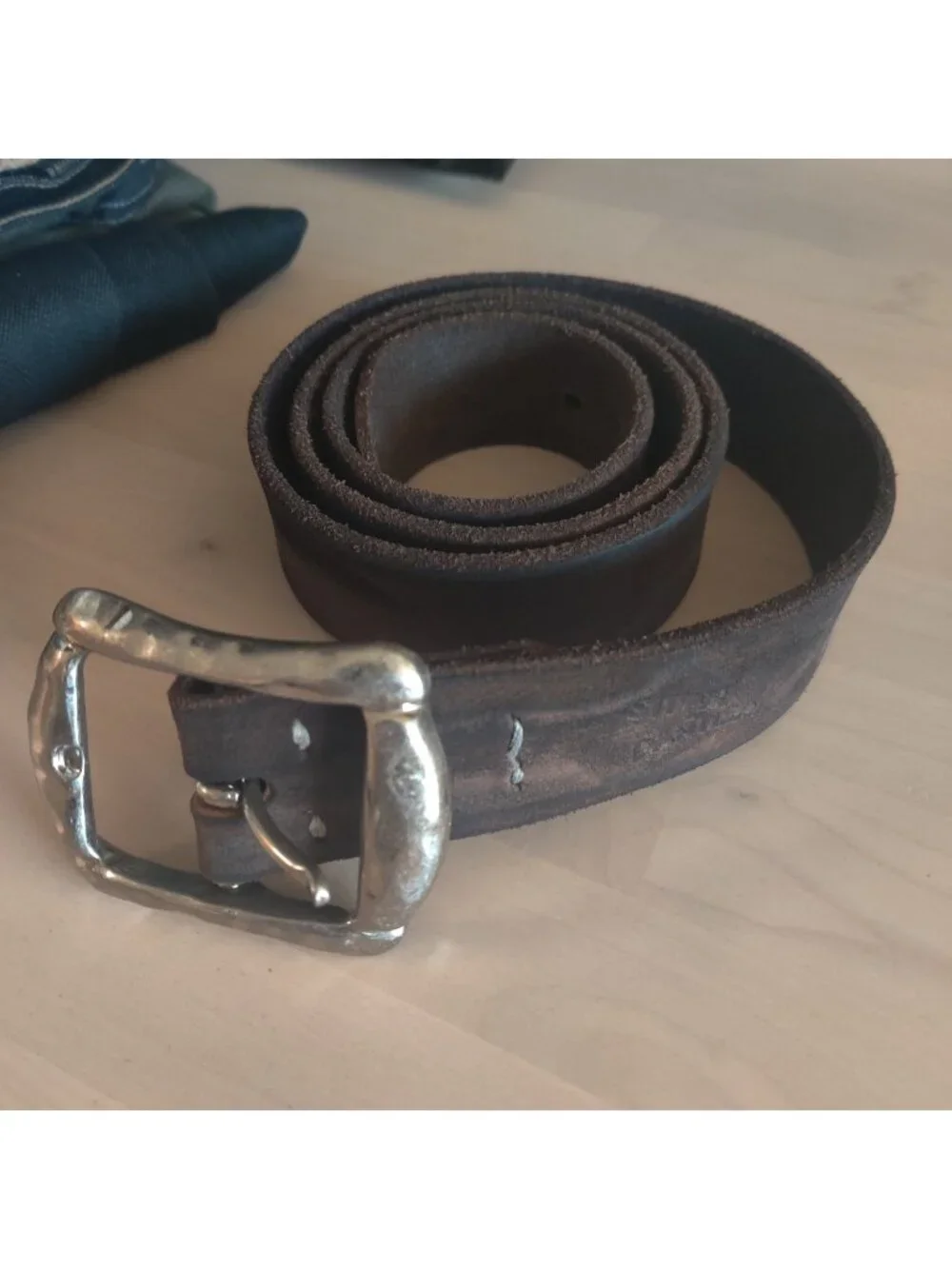 Studio D'artisan leather belt - big buckle